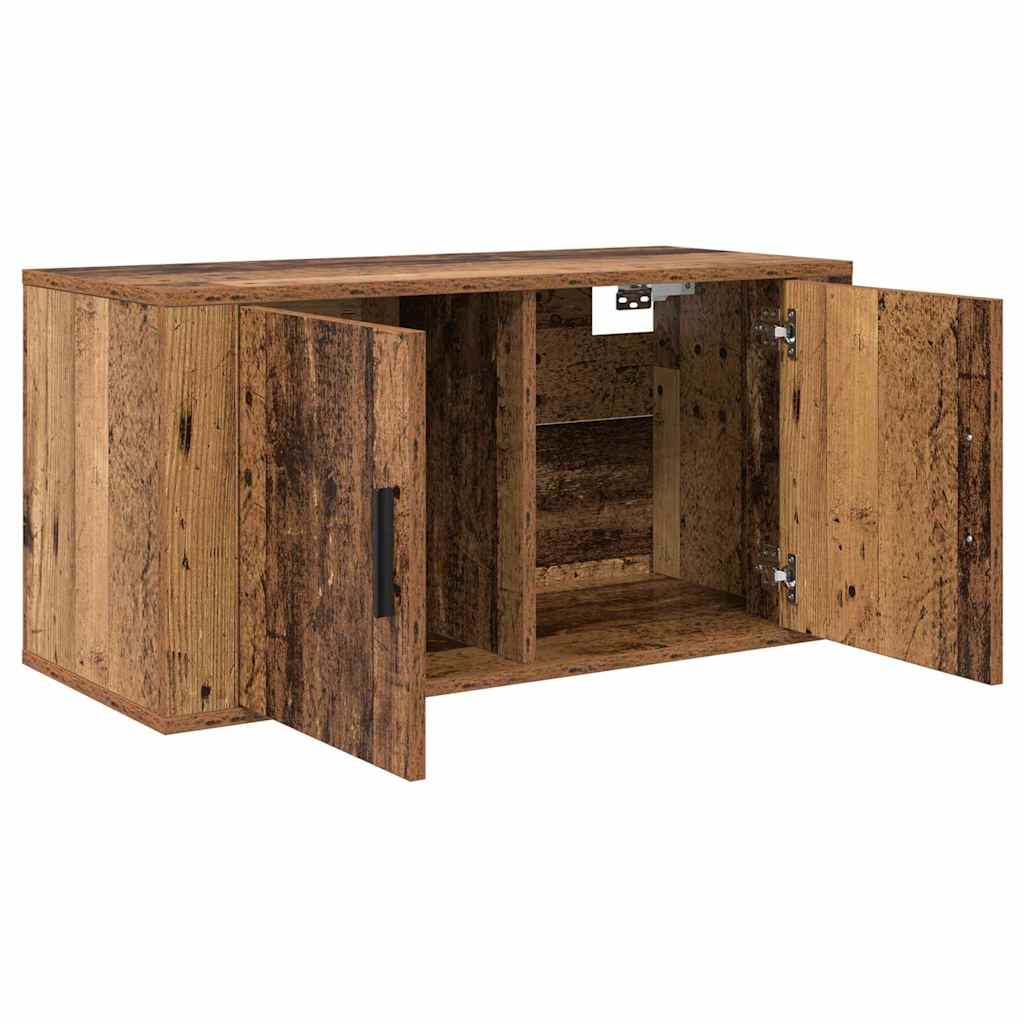 Set Mobile TV da Parete 3 pz Legno vecchio Legno ingegnerizzato
