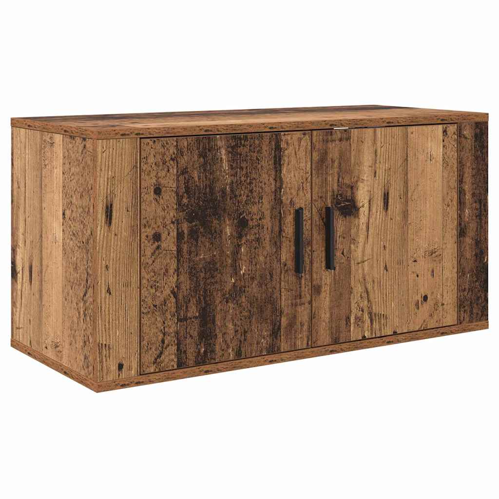 Set Mobile TV da Parete 2 pz Legno vecchio Legno ingegnerizzato