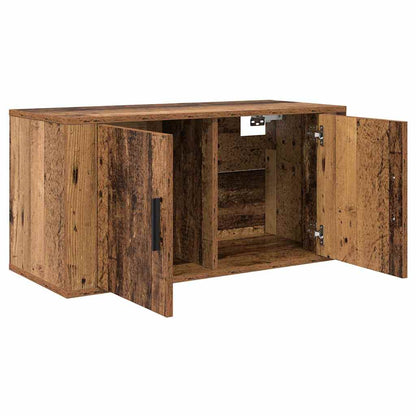 Set Mobile TV da Parete 2 pcs Legno vecchio 80 x 34,5 x 40 cm