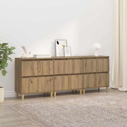 Sideboards 3 pcs Rovere artigianale 60 x 35 x 70 cm