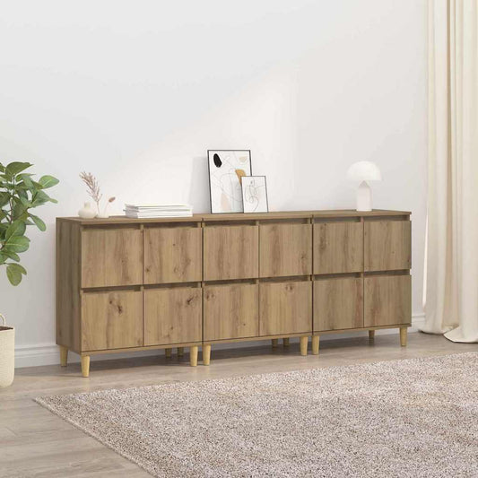 Sideboards 3 pcs Rovere artigianale 60 x 35 x 70 cm