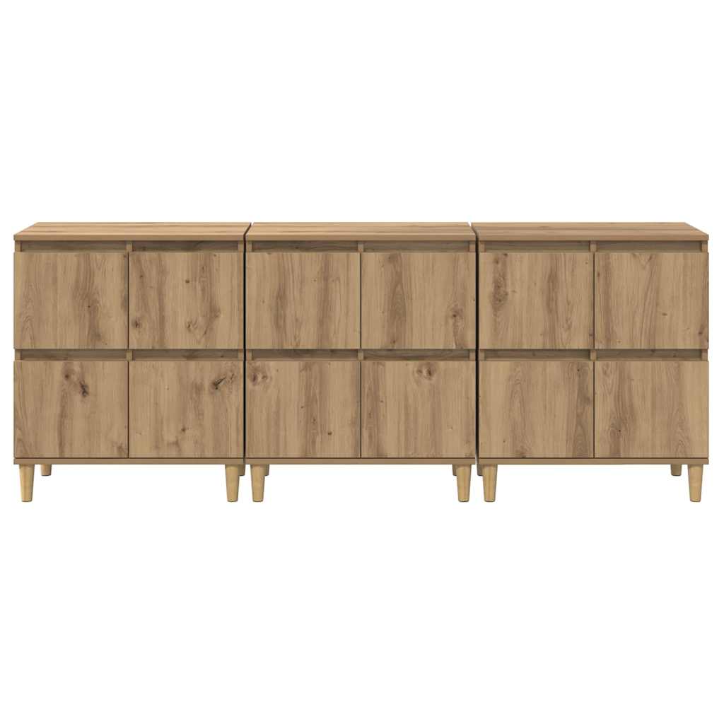 Sideboards 3 pcs Rovere artigianale 60 x 35 x 70 cm