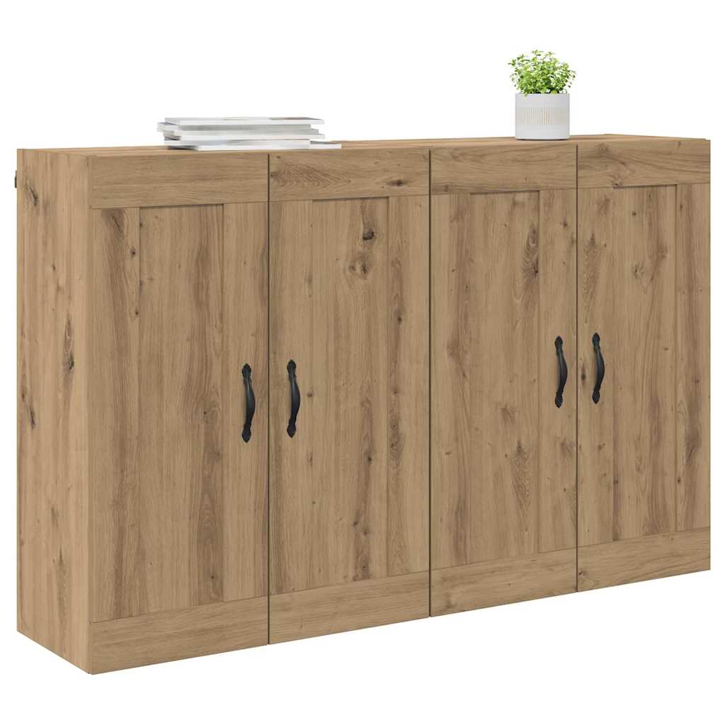 Armadietti a Muro 2 pcs Rovere artigianale 69,5 x 34 x 90 cm