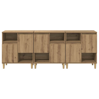 Sideboards 3 pcs Rovere artigianale 60 x 35 x 70 cm