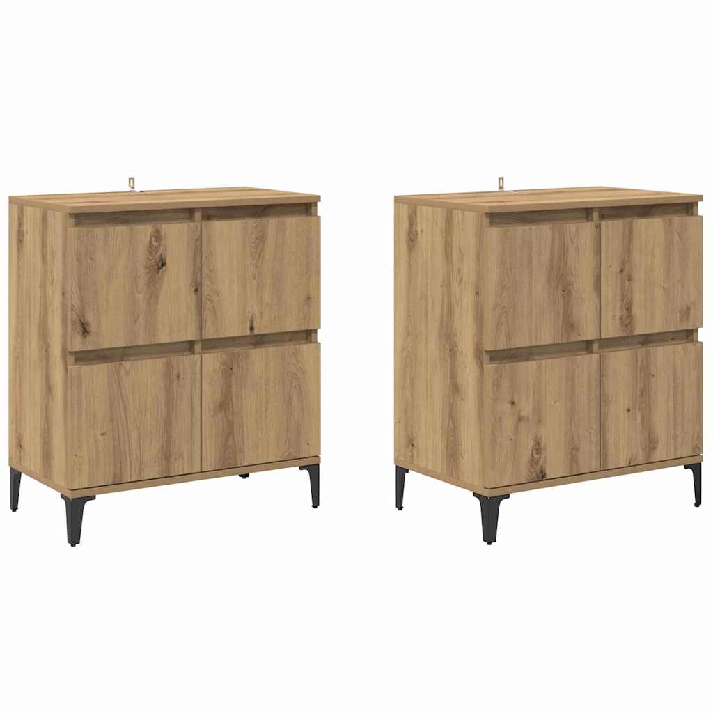 Sideboards 2 pcs Rovere artigianale 60 x 35 x 70 cm