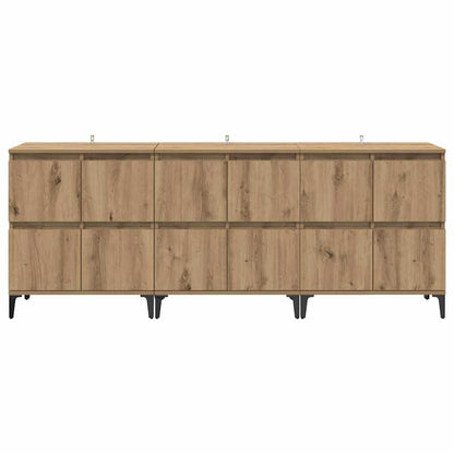 Sideboards 3 pcs Rovere artigianale 60 x 35 x 70 cm
