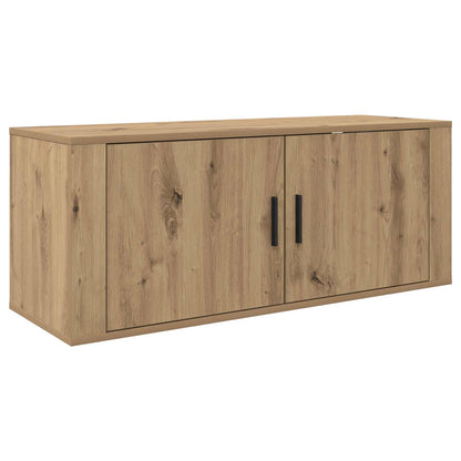 Set Mobile TV da Parete 2 pz Rovere artigianale