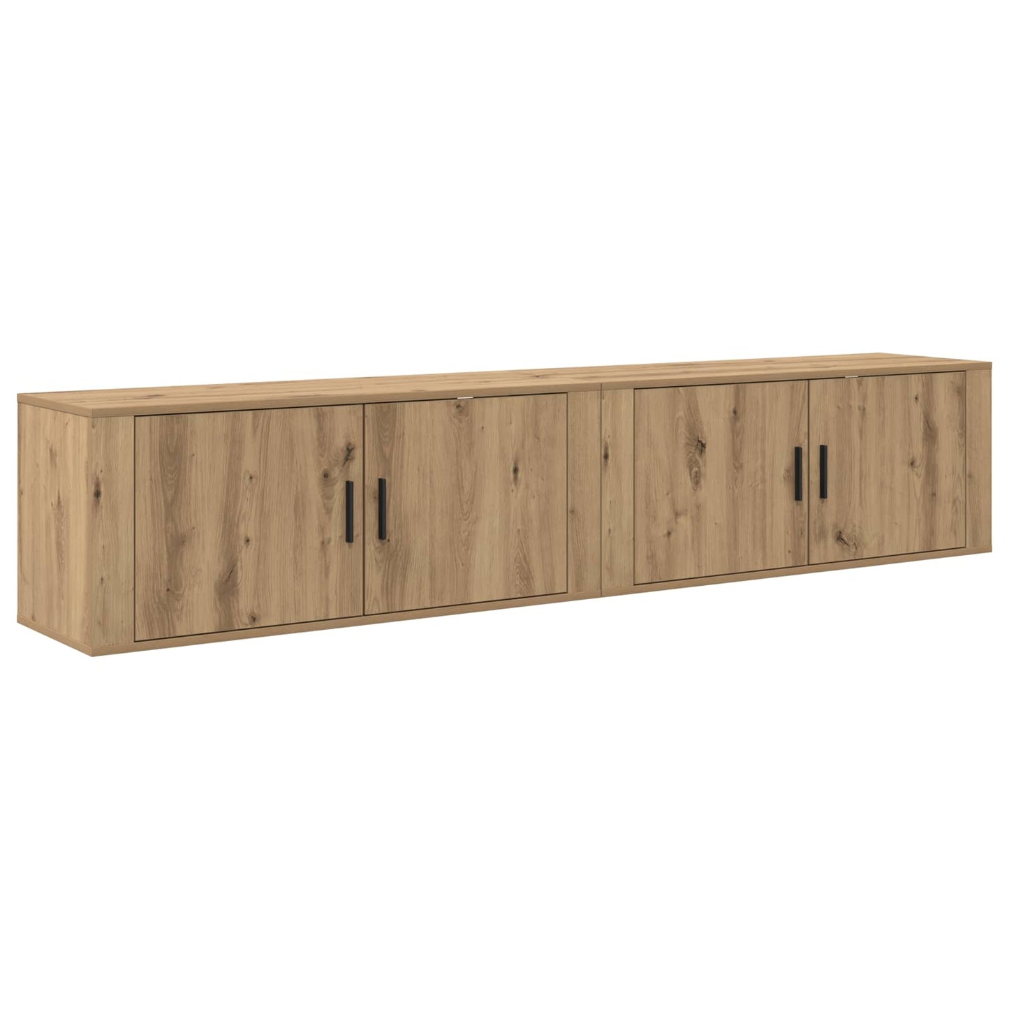 Set Mobile TV da Parete 2 pz Rovere artigianale