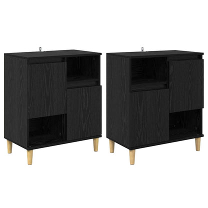 Sideboards 2 pcs Rovere Nero 60 x 35 x 70 cm Legno multistrato