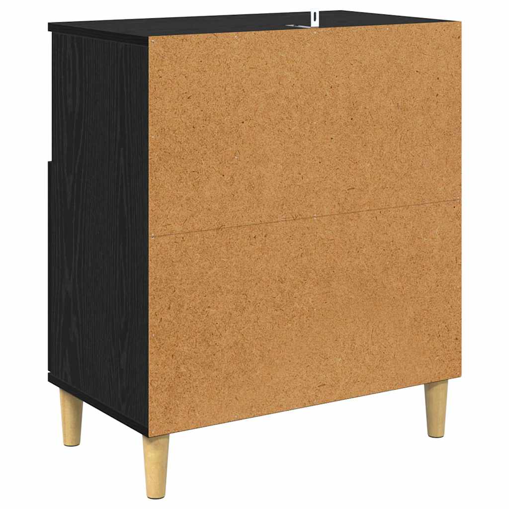 Sideboards 2 pcs Rovere Nero 60 x 35 x 70 cm Legno multistrato