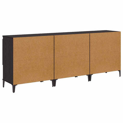 Sideboards 3 pcs Rovere Nero 60 x 35 x 70 cm Legno multistrato