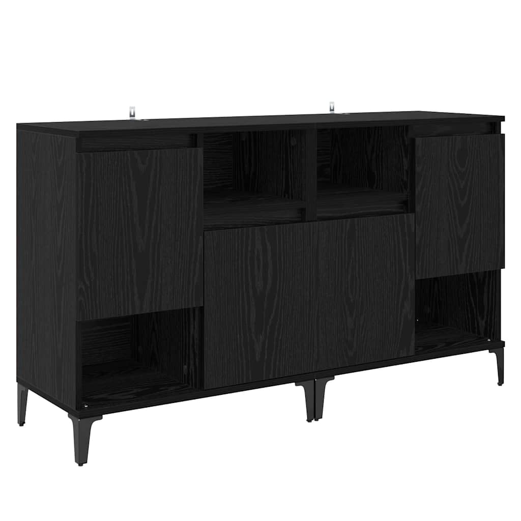 Sideboards 2 pcs Rovere Nero 60 x 35 x 70 cm Legno multistrato