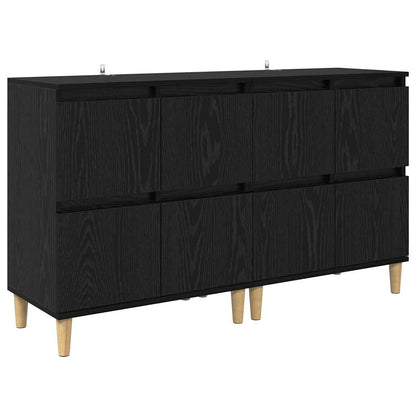 Sideboards 2 pcs Rovere Nero 60 x 35 x 70 cm Legno multistrato