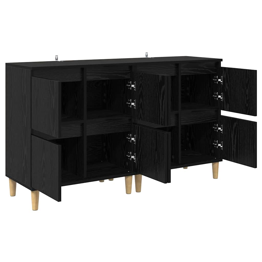 Sideboards 2 pcs Rovere Nero 60 x 35 x 70 cm Legno multistrato