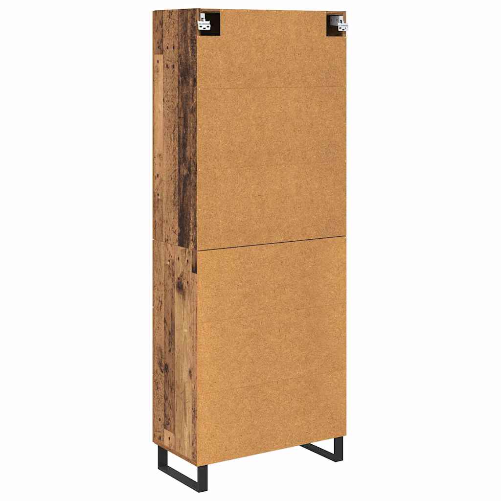 Credenza 2 pz Legno vecchio 69,5 x 34 x 180 cm