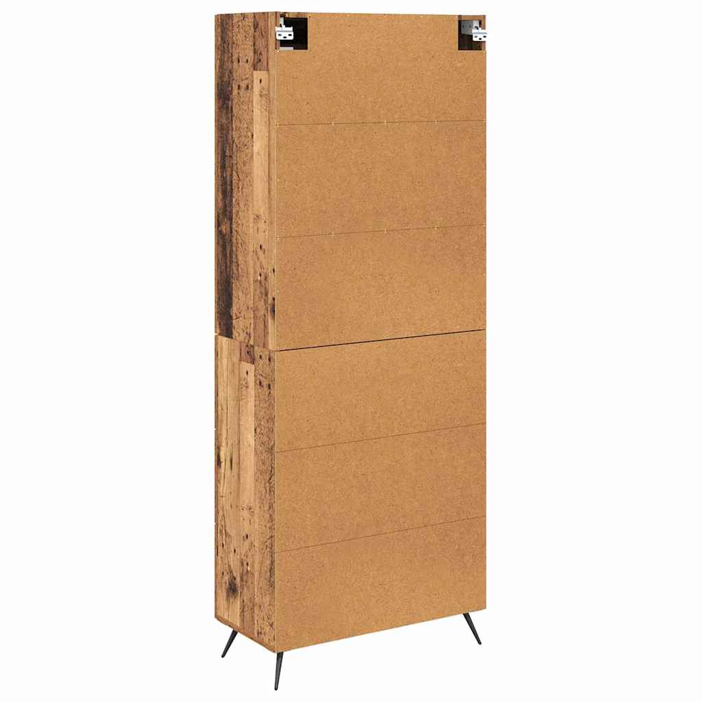 Armadietto alto con ripiano con cassetto 2 pcs Legno vecchio | homemem39