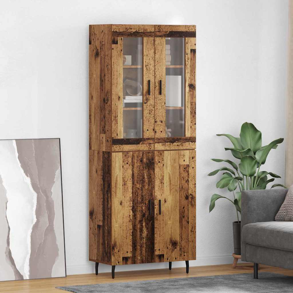 Credenza 2 pcs Legno vecchio Legno multistrato
