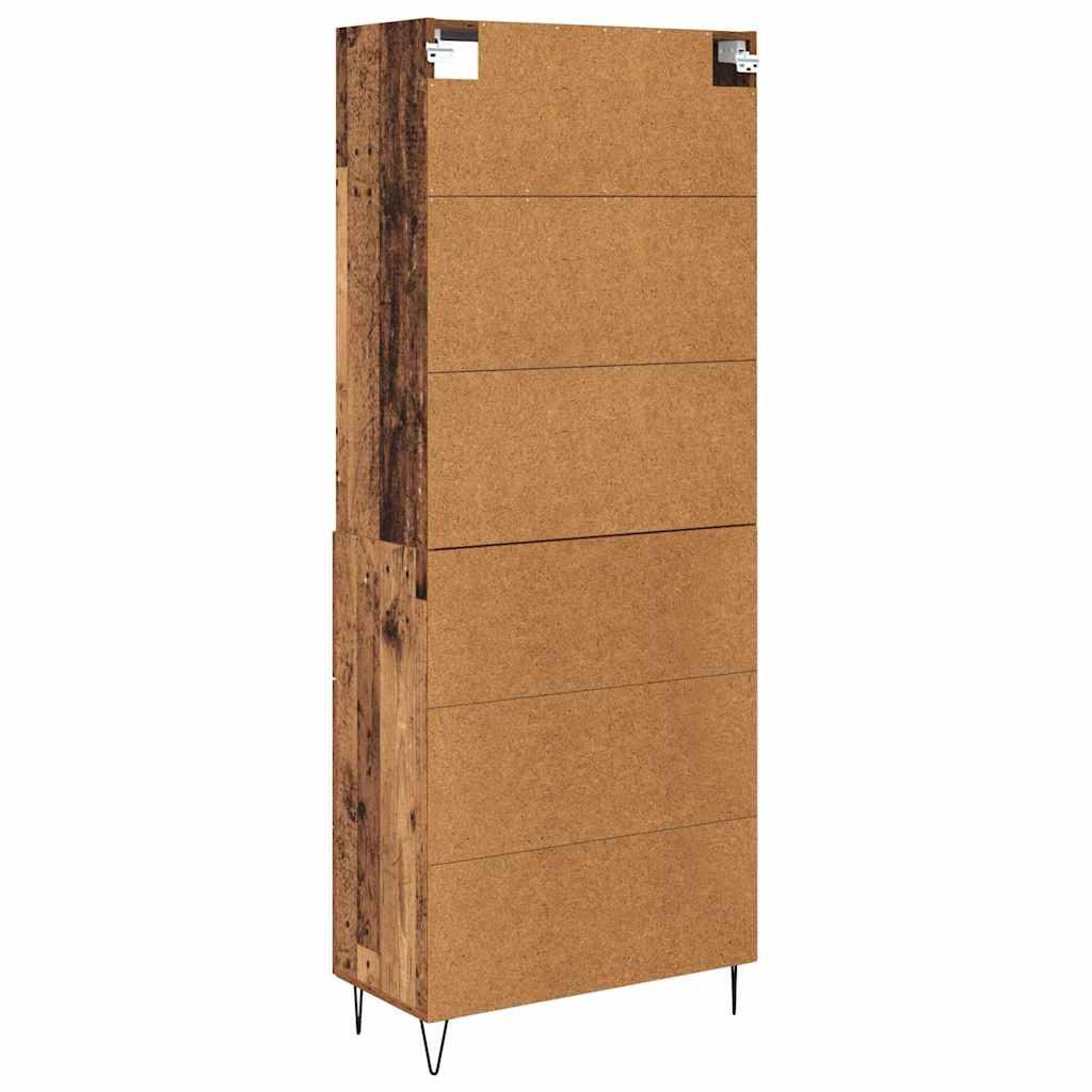 Credenza 2 pz Legno vecchio 69,5 x 34 x 180 cm