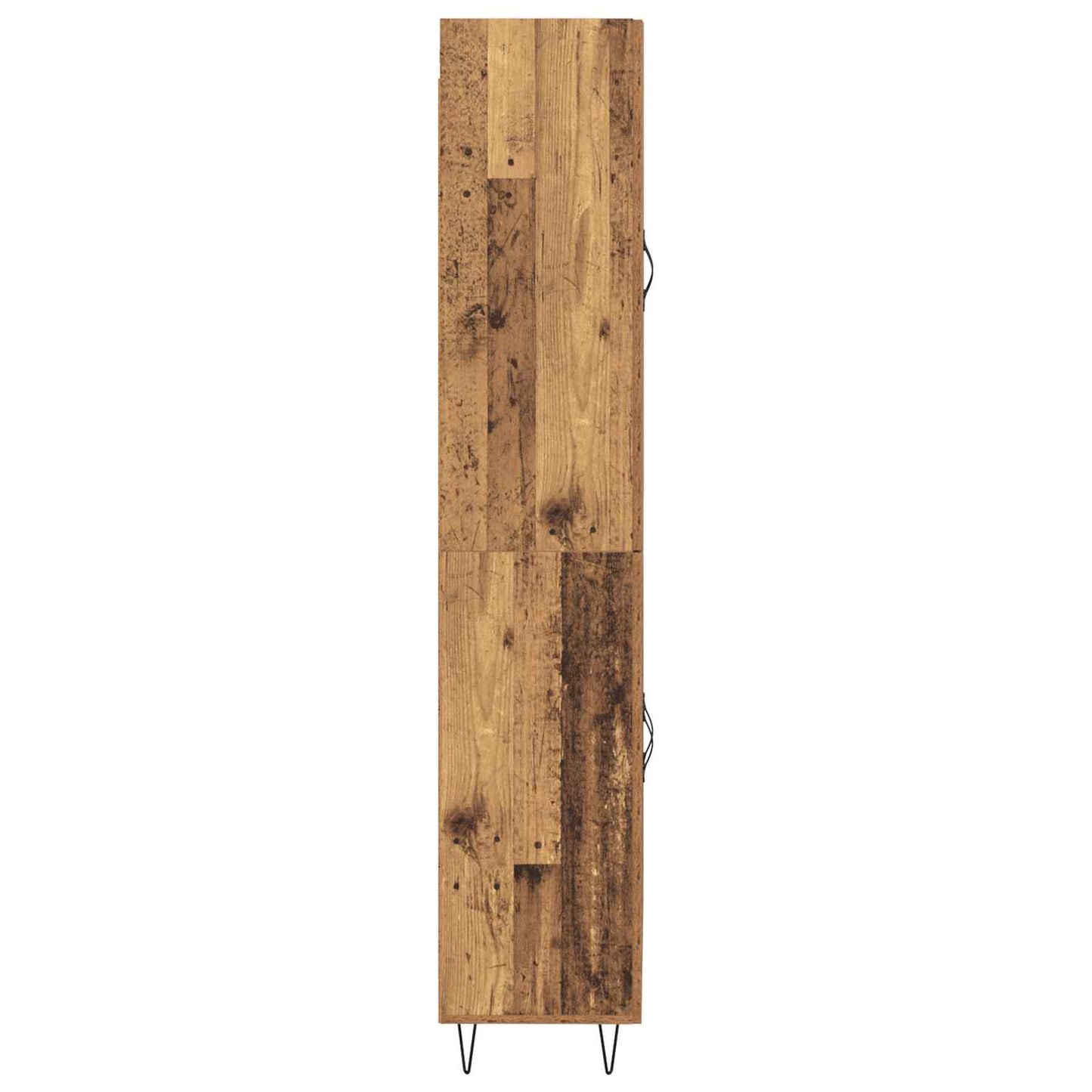 Credenza 2 pcs Legno vecchio Legno ingegnerizzato e vetro