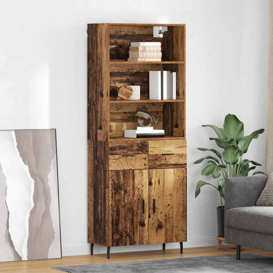 Credenza con cassetto Legno vecchio 69,5 x 34 x 180 cm
