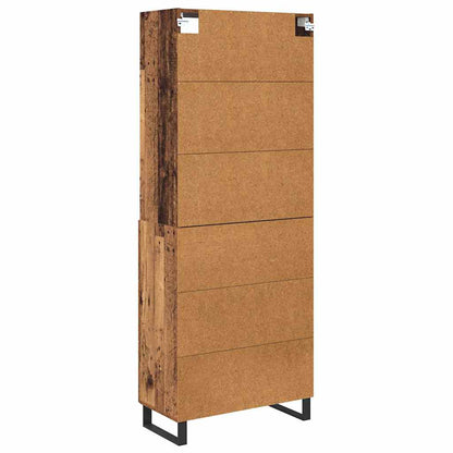 Credenza 2 pz Legno vecchio 69,5 x 34 x 180 cm