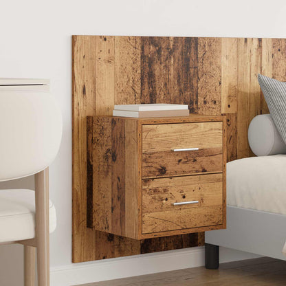 Testata con Comodino 3 pcs Legno vecchio Legno multistrato