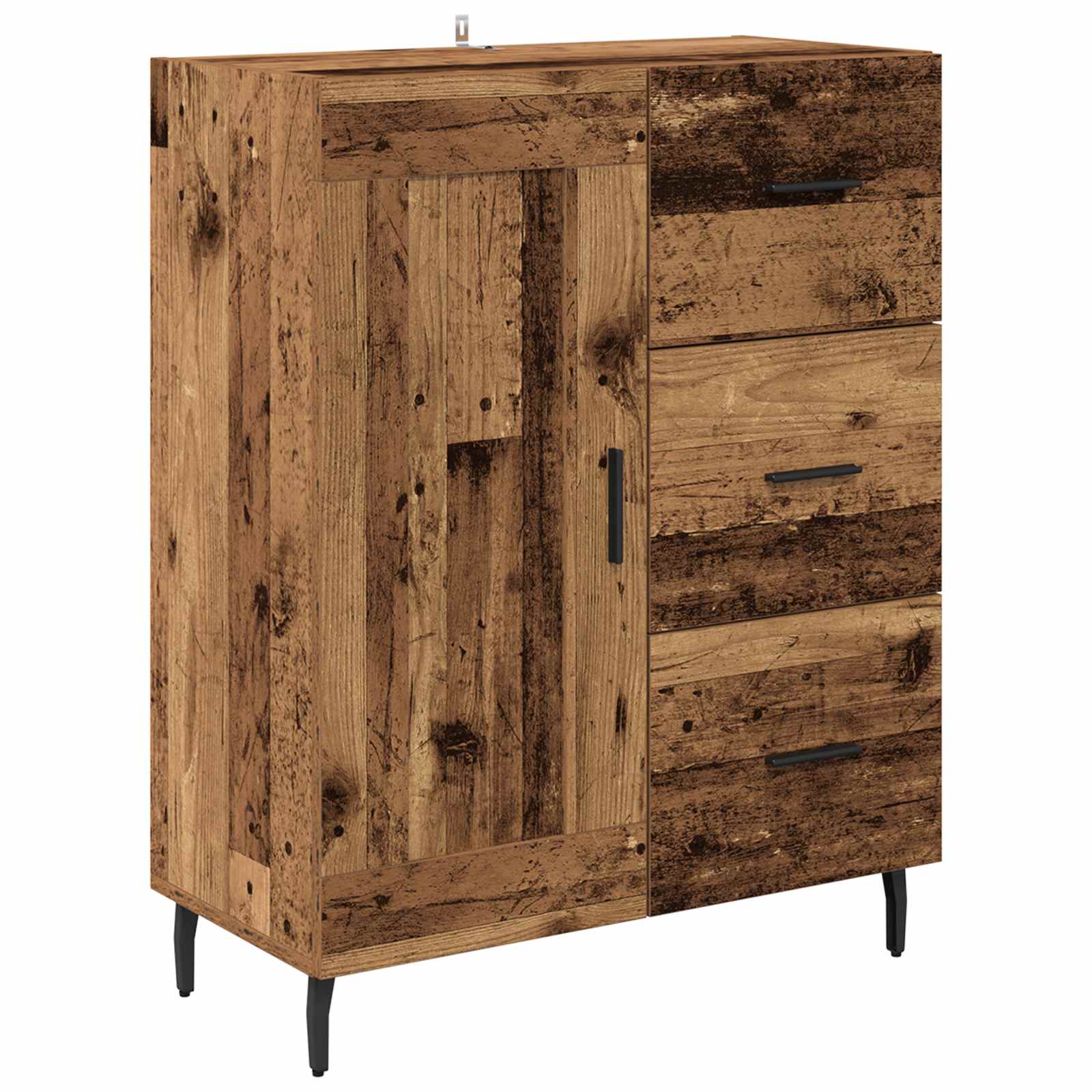 Credenza con cassetto 2 pcs Legno vecchio Legno multistrato | homemem39