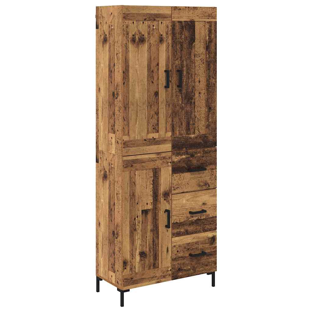 Credenza 2 pz Legno vecchio 69,5 x 34 x 180 cm