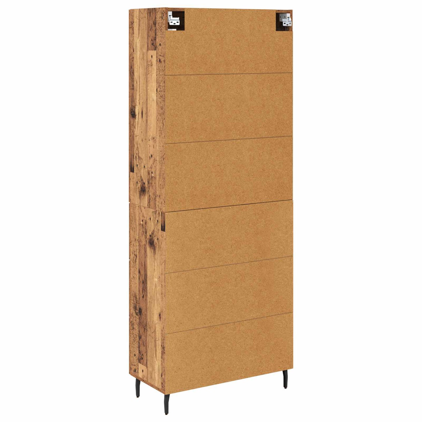 Credenza 2 pcs Legno vecchio Legno Stratificato e Vetro | homemem39