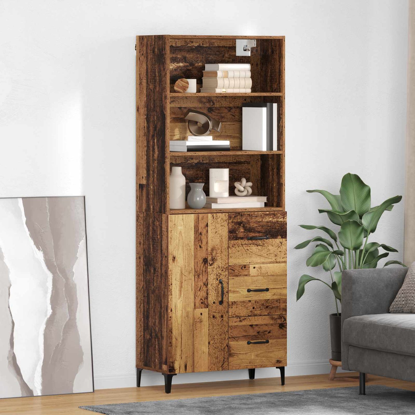 Credenza Legno vecchio 69,5 x 34 x 180 cm Legno multistrato