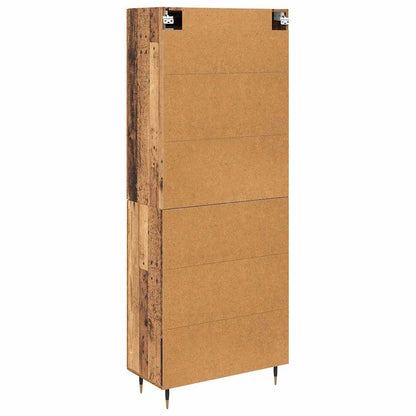 Credenza 2 pz Legno vecchio 69,5 x 34 x 180 cm