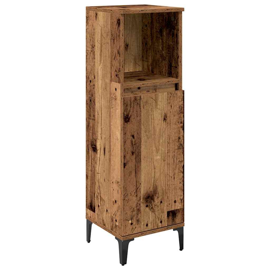 Set di mobili per il bagno con lo scaffale 3 pcs Legno vecchio | homemem39