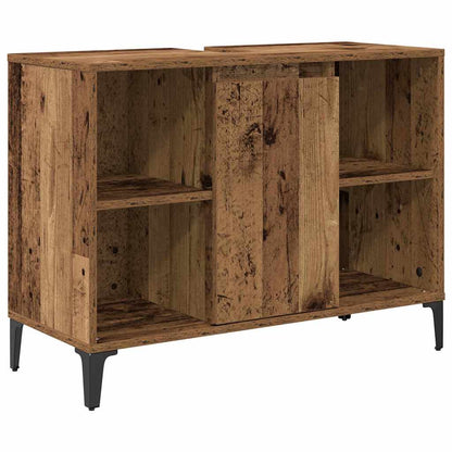 Set di mobili per il bagno con lo scaffale 3 pcs Legno vecchio | homemem39