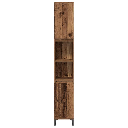 Set di mobili per il bagno con lo scaffale 3 pcs Legno vecchio | homemem39