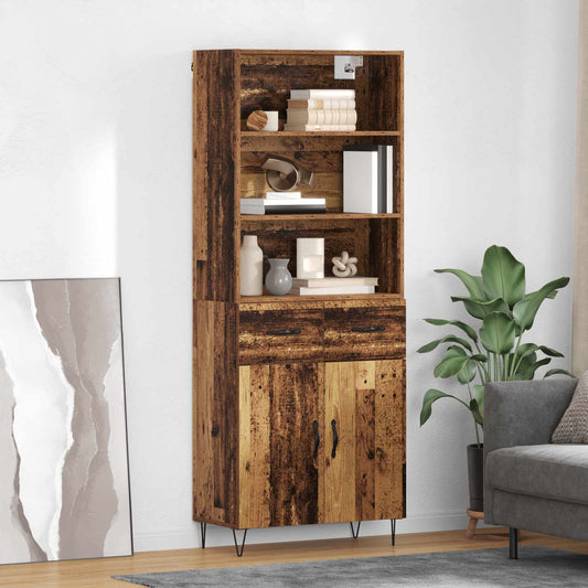 Credenza con cassetto 2 pcs Legno vecchio Legno multistrato
