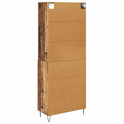 Credenza 2 pz Legno vecchio 69,5 x 34 x 180 cm