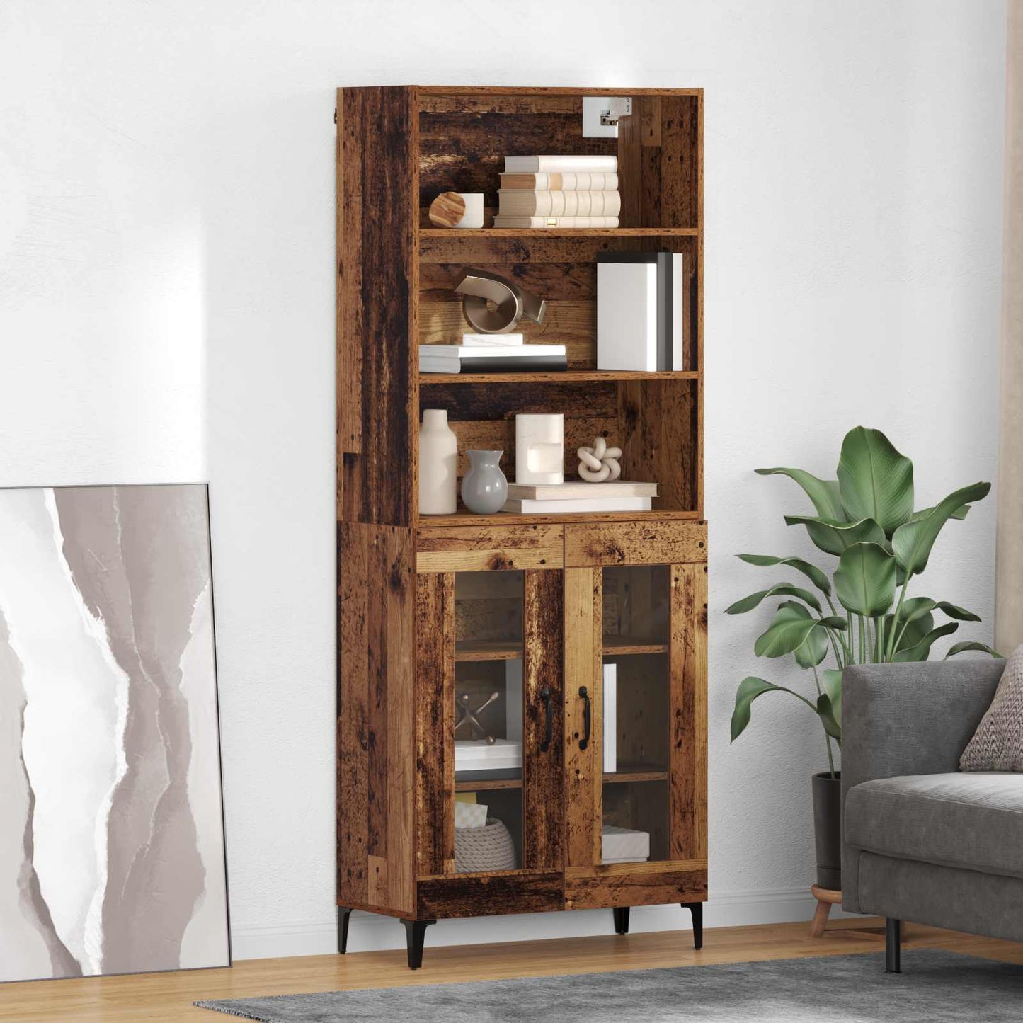 Credenza Legno vecchio 69,5 x 34 x 180 cm Legno multistrato