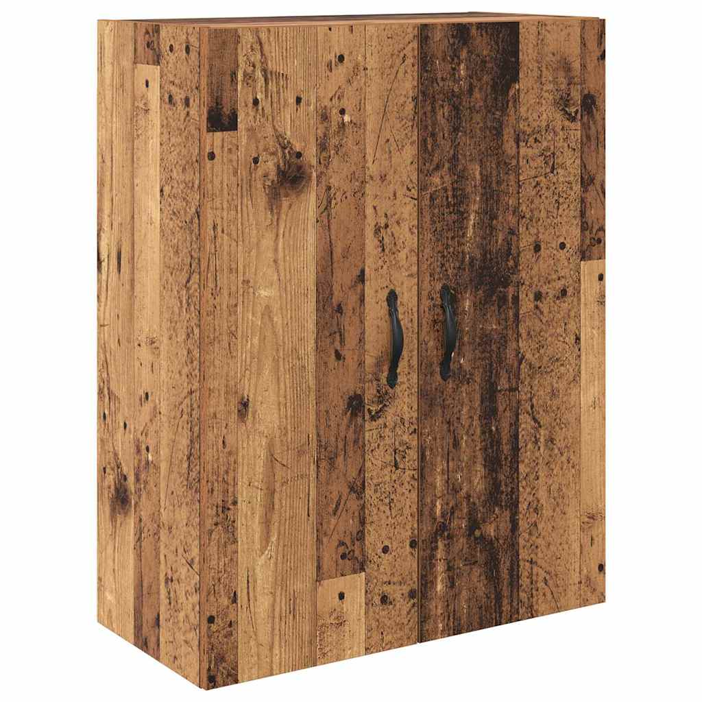 Credenza 2 pcs Legno vecchio Legno ingegnerizzato e vetro