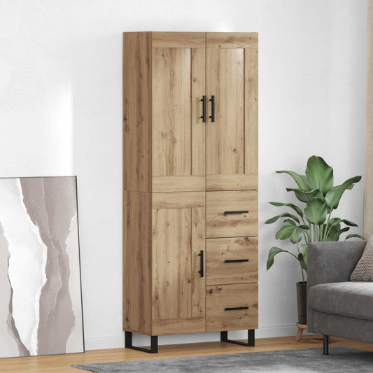 Credenza con cassetto Rovere artigianale 69,5 x 34 x 180 cm