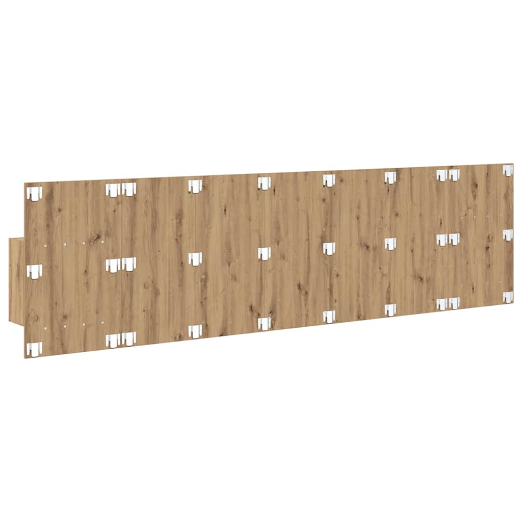 Testata con Comodino 3 pcs Rovere artigianale Legno multistrato