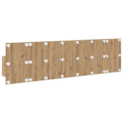 Testata con Comodino 3 pcs Rovere artigianale Legno multistrato