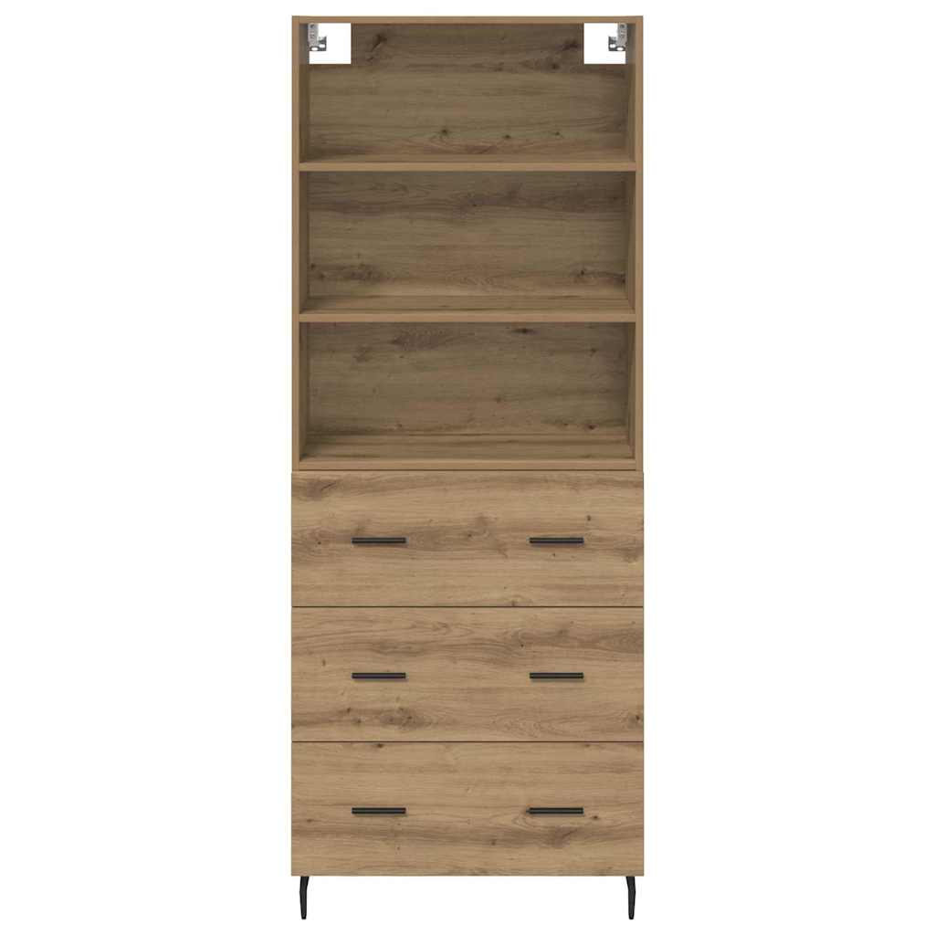 Credenza con cassetto Rovere artigianale 69,5 x 34 x 180 cm