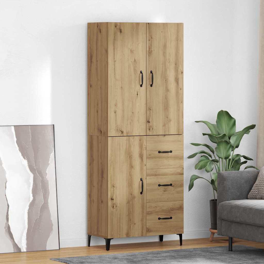 Credenza con cassetto Rovere artigianale 69,5 x 34 x 180 cm