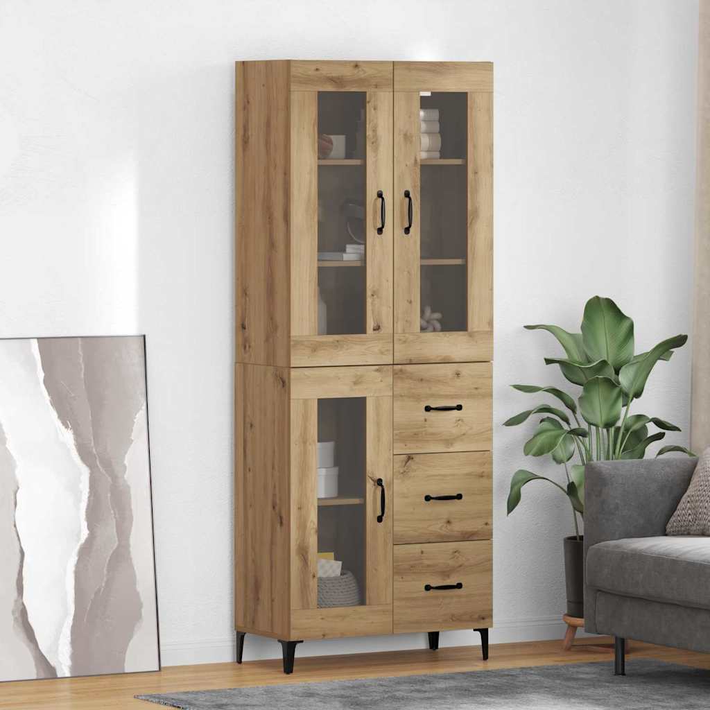 Credenza con cassetto Rovere artigianale 69,5 x 34 x 180 cm