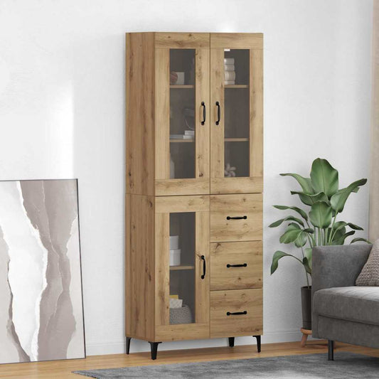 Credenza con cassetto Rovere artigianale 69,5 x 34 x 180 cm