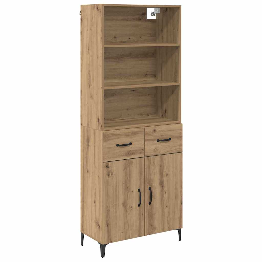 Credenza con cassetto Rovere artigianale 69,5 x 34 x 180 cm