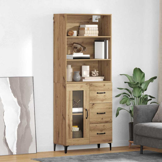 Credenza con cassetto Rovere artigianale 69,5 x 34 x 180 cm
