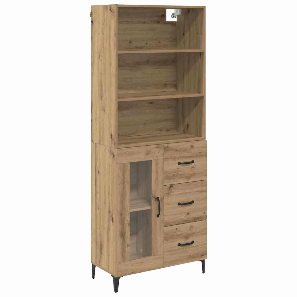 Credenza con cassetto Rovere artigianale 69,5 x 34 x 180 cm