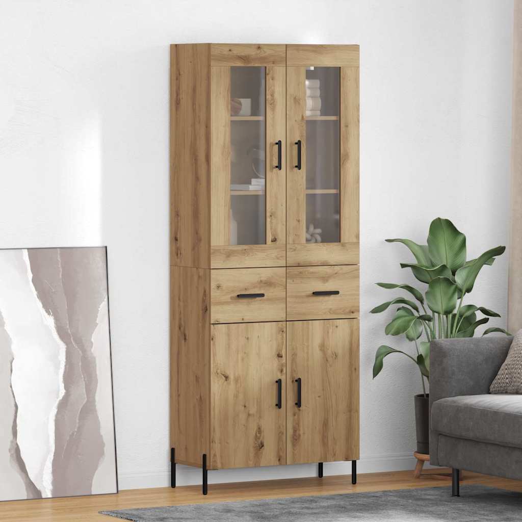 Credenza con cassetto Rovere artigianale 69,5 x 34 x 180 cm