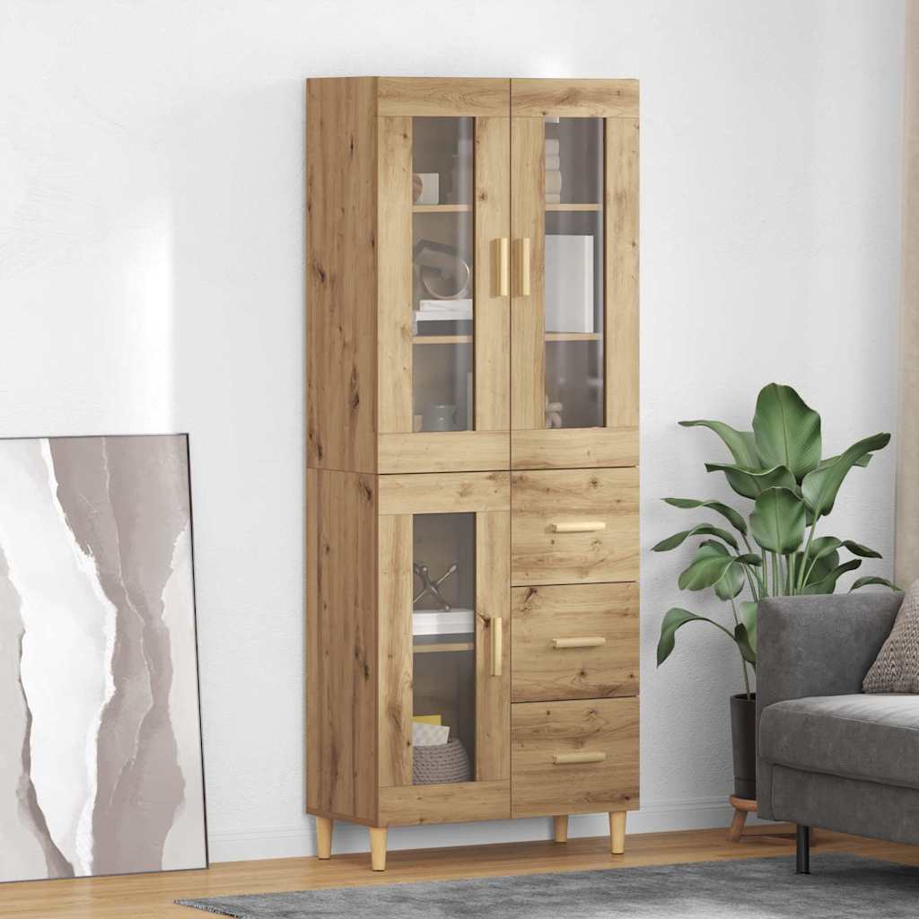 Credenza con cassetto Rovere artigianale 69,5 x 34 x 180 cm